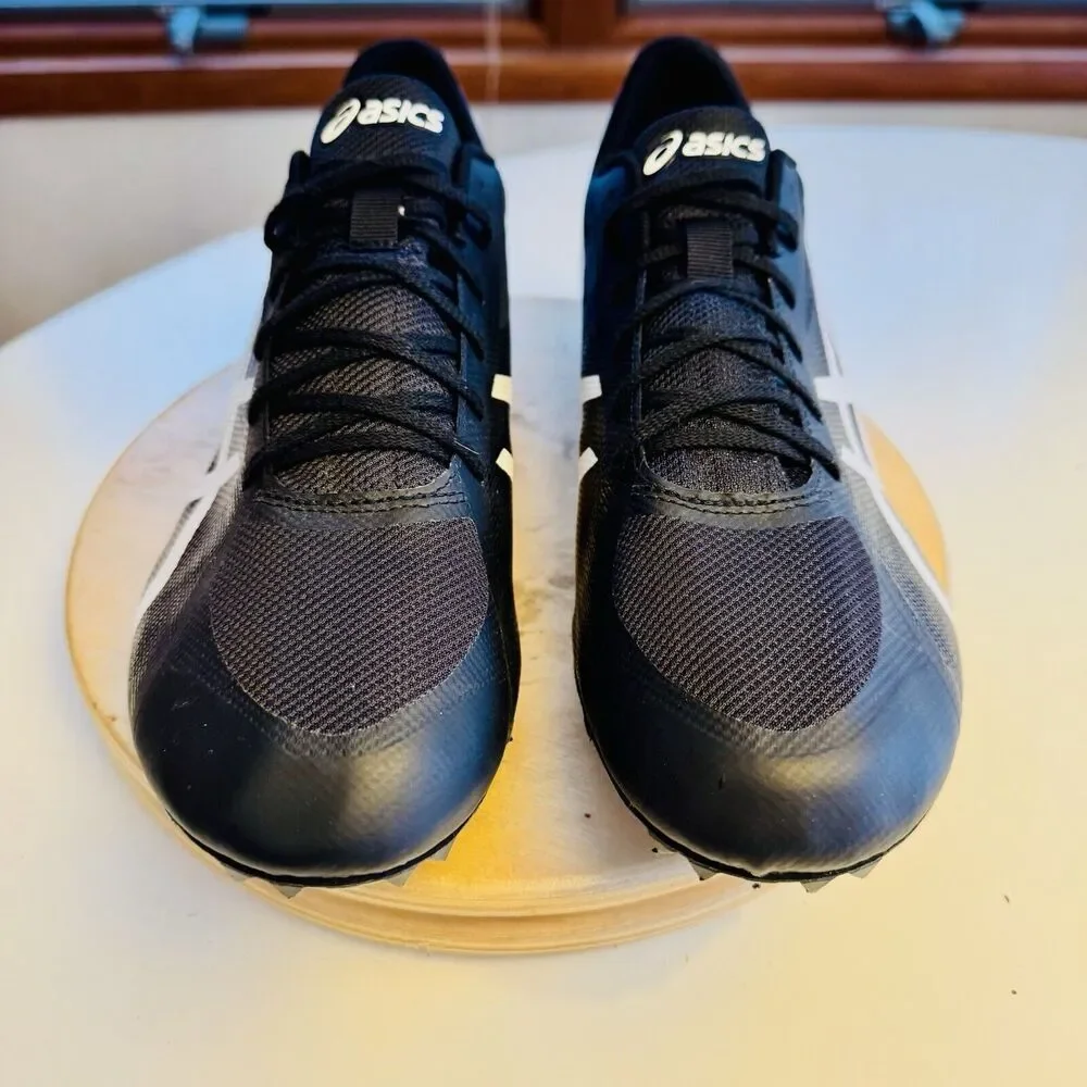 Size 13 - ASICS Hyper MD 7‎ Black White track and field running spikes shoes